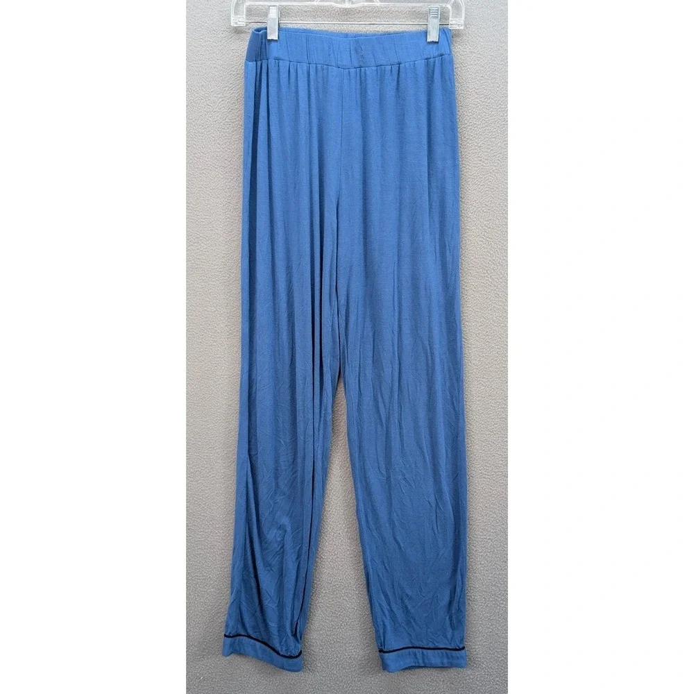 Ekouaer Pajama Set Women's XS Sleepwear Loungewear Long Sleeve Top & Pants Blue‎